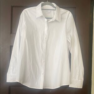 Liz Claiborne Crisp White Collared Shirt